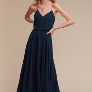 BHLDN Jenny Yoo Innese Dress in Navy Blue